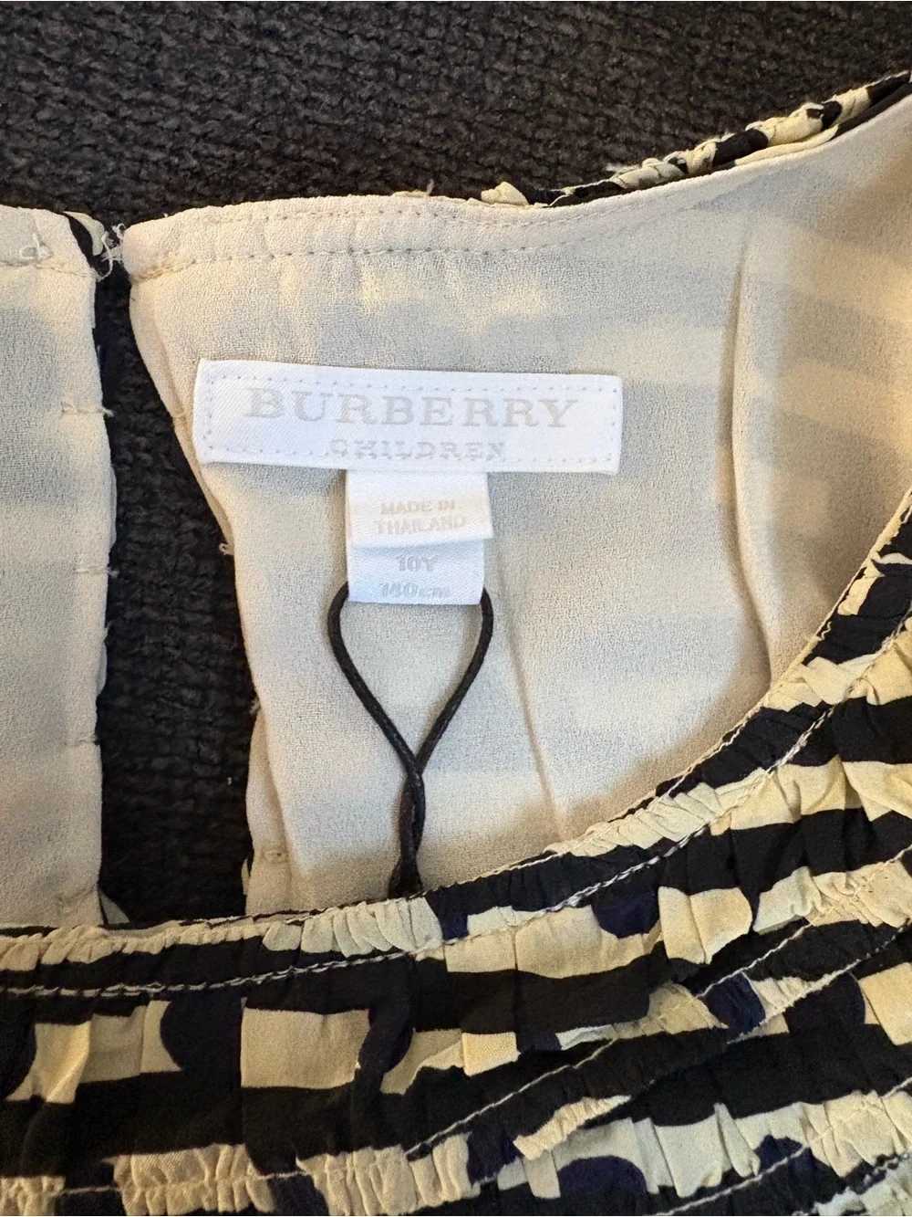 Burberry Children Silk Ruffled Lilla Dress